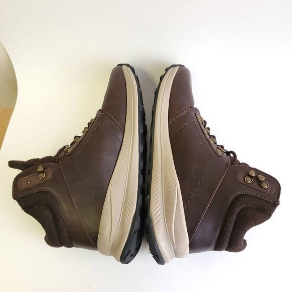 Khombu Brown Boots Men's Nick Outdoor Faux Leather Hiking Boot Size 12​​ - Picture 5 of 12